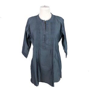 Thea XL Tunic Top 3/4 Sleeve Pintuck Boho Style
